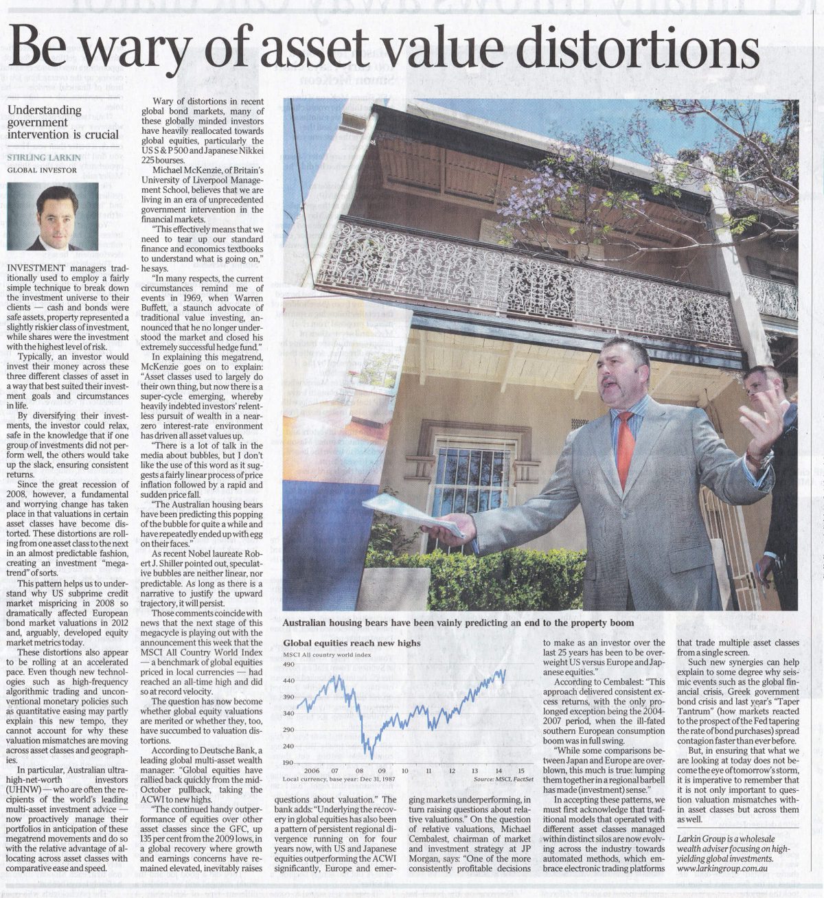 australian standfirst discusses real estate in 2014 in the australian newspaper