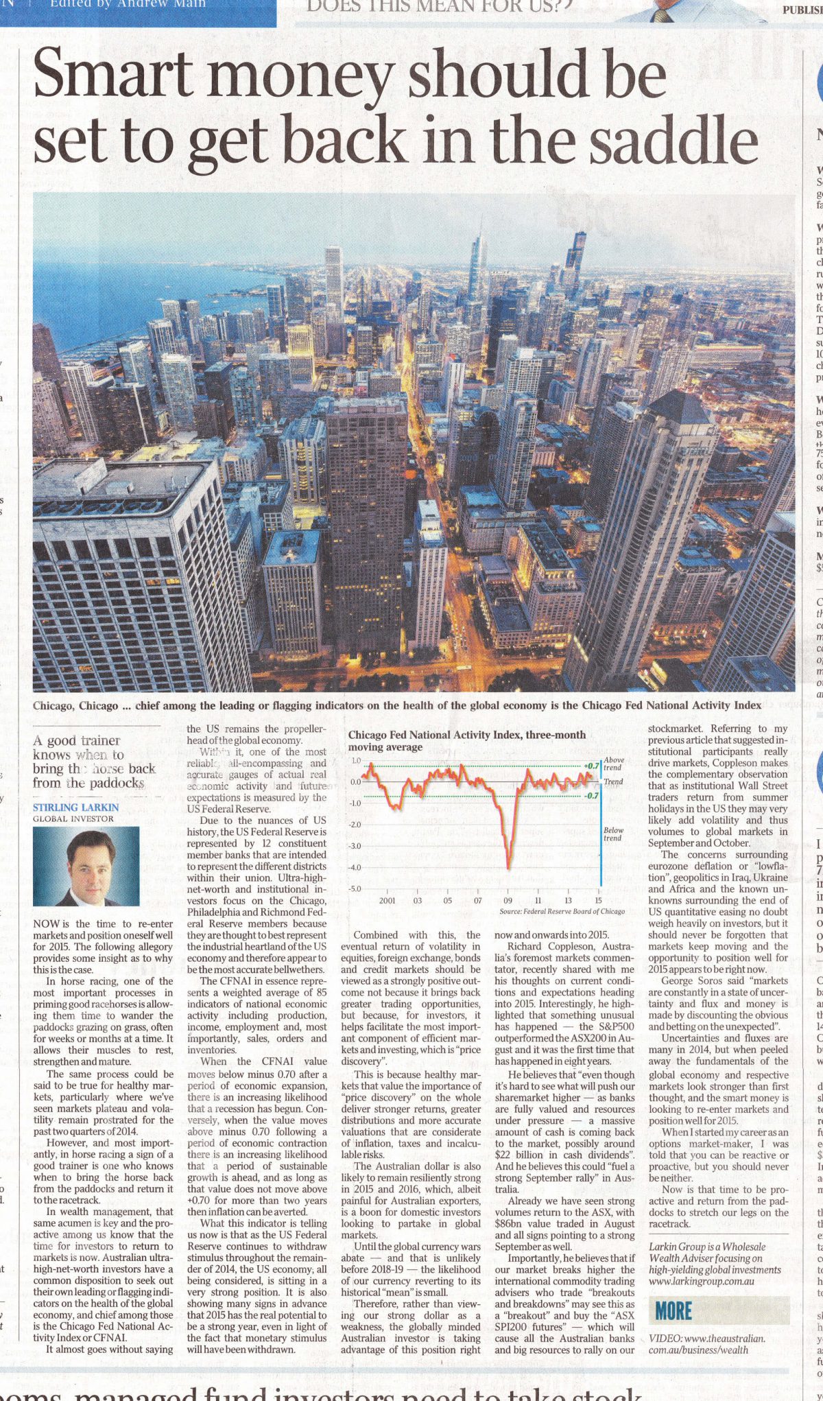 australian standfirst discussesus markets in 2014 in the australian newspaper